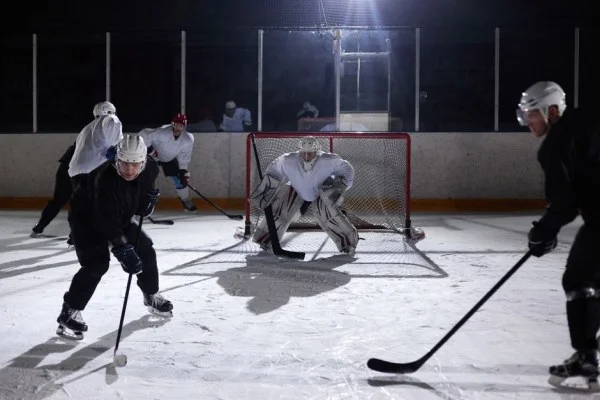 ice hockey game action